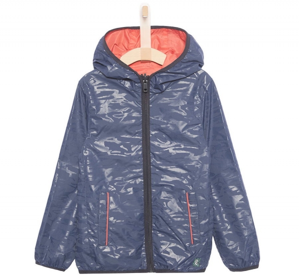 IKKS garcon Laundry reversible winderbreaker bleu foncé